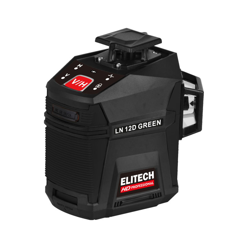 Нивелир лазерный ELITECH HD LN 12D GREEN (Li-Ion,25м,гор.1х360°\верт.2х360°,±0.2мм\м,1/4'',5/8",0.4