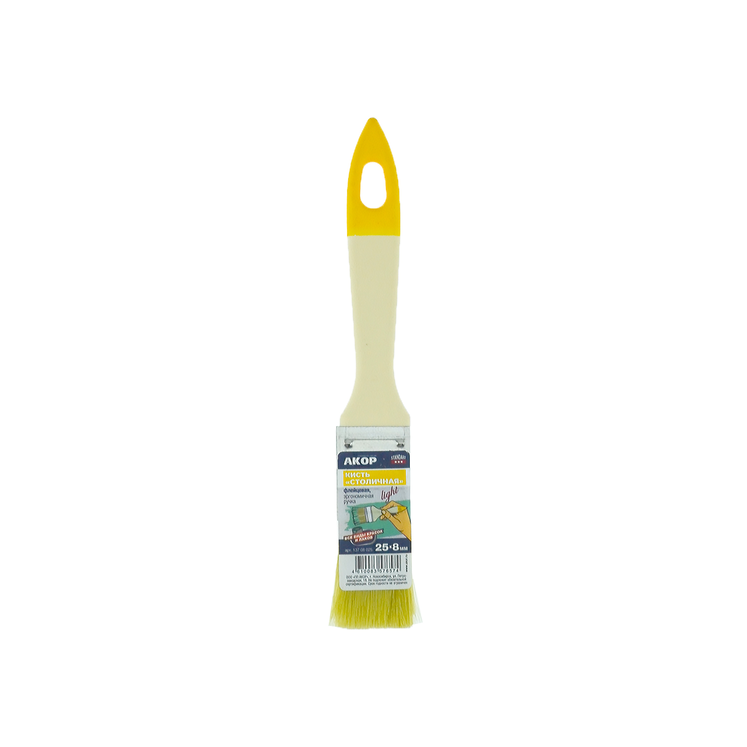 Кисть "Столичная Light",  КФ  25*8мм, Акор (10/380)