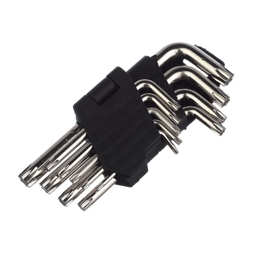 Ключ Torx, набор 9шт, 18см, удлиненные, T10-Т50мм, Vertex 1631-02 (1/12)