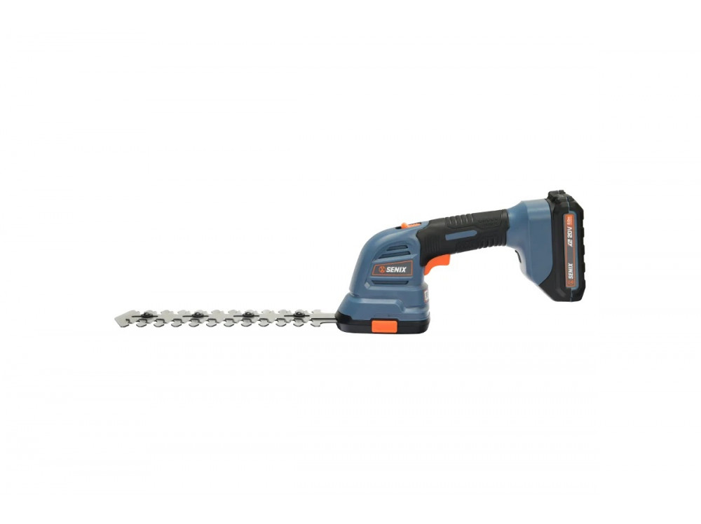 Кусторез акк X2 SENIX GSX2-M-EU (20В, 96 мм/ 196 мм, 2 насадки, 1 акк 2Ач, зарядн.устр)