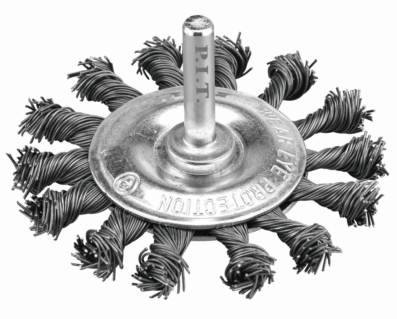 Кордщетка для дрели, радиальная 100 мм, жесткая, хвост. 6 мм, P.I.T (1/10)