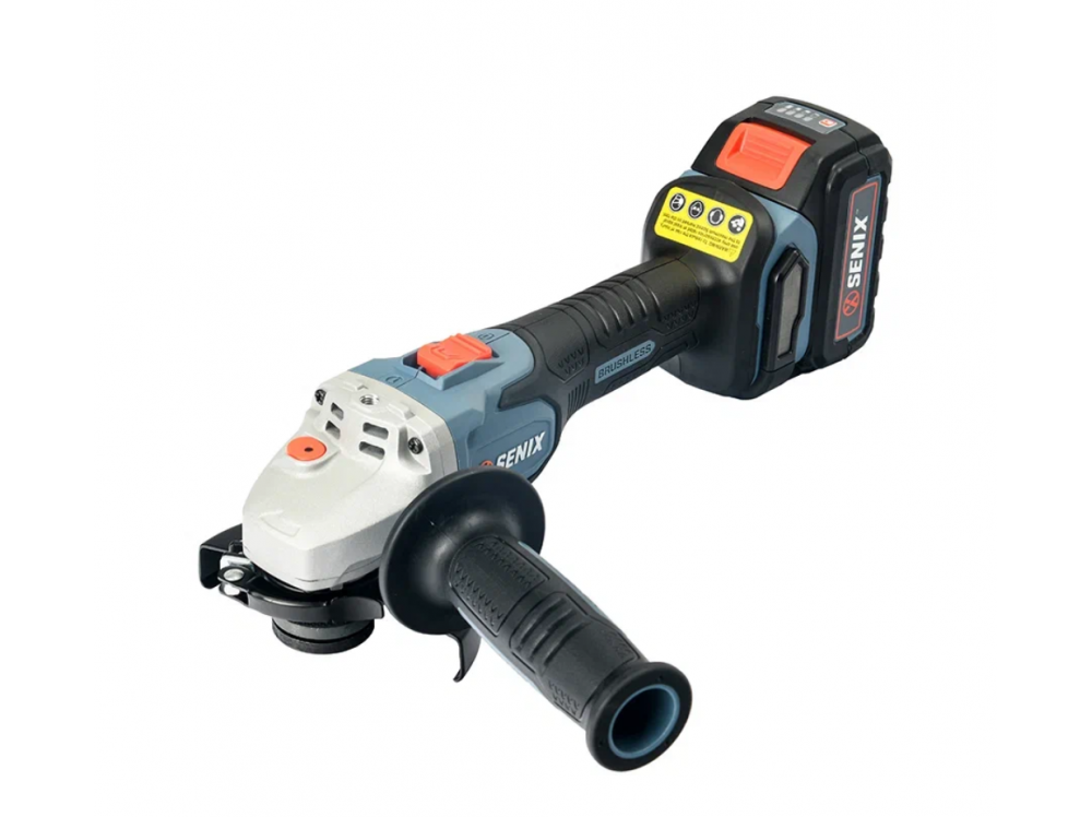 УШМ акк X2 SENIX  PAX2125-M2-EU SET1 (20В, б/щет,125 мм, 8500 об/мин, 1акк 5Ач, ЗУ, кейс)