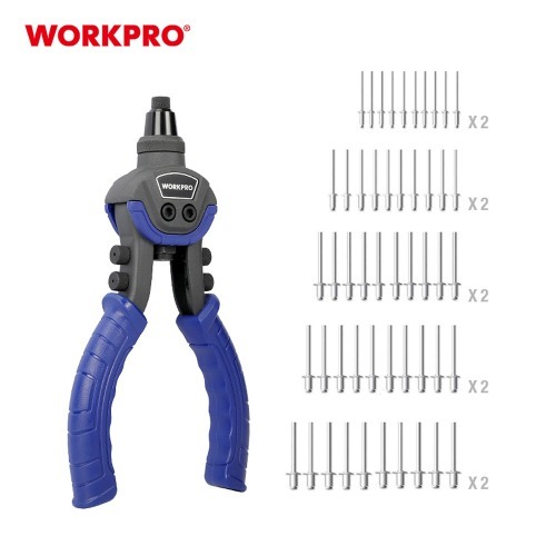 Заклёпочник для тяжёлых работ, двуручный 5 в 1, WORKPRO
