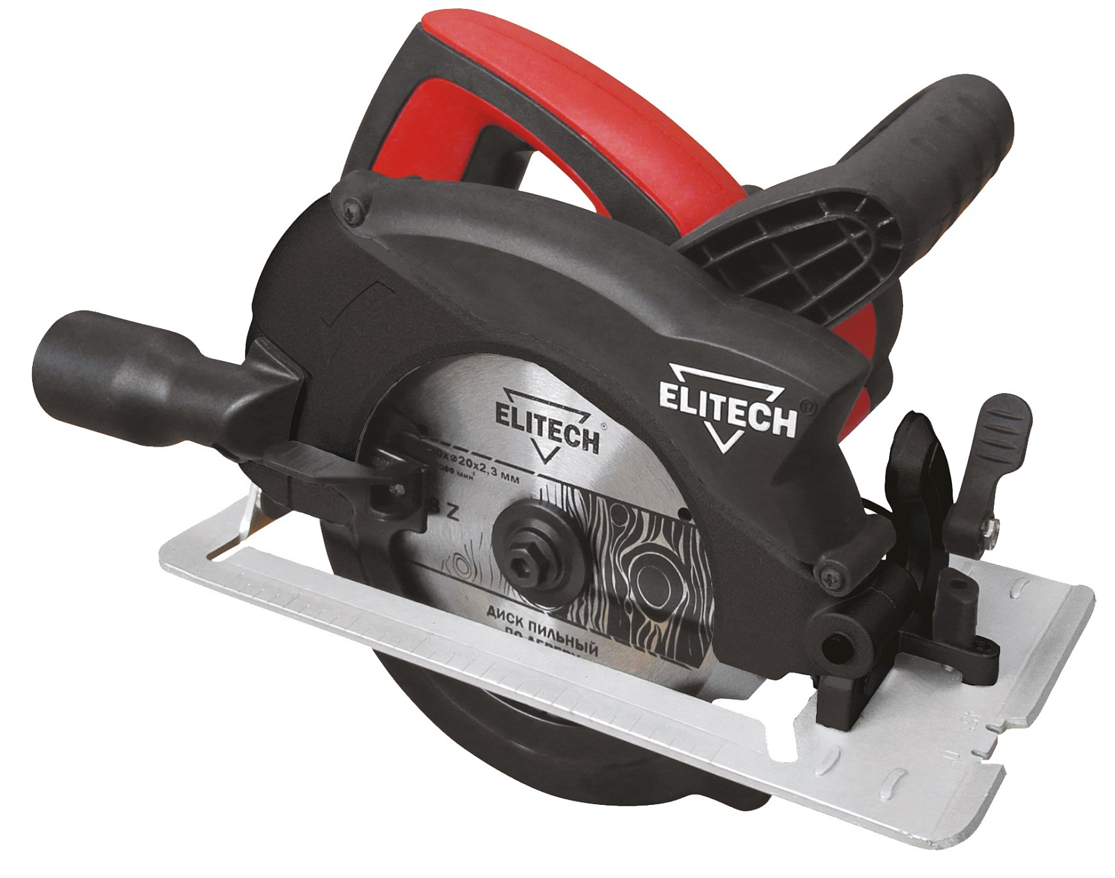 Пила дисковая погружн ELITECH ПД 1355 (1300Вт,4500об/мин,диск-ф160х20мм,рез-53мм,4кг,кор,пар.упор)