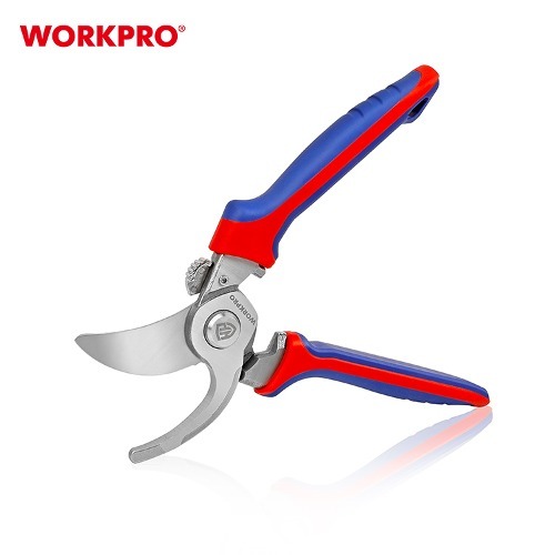 Секатор плоскостной кованый PRO, до 19 мм (лезвие лезвие 50Cr-V, PP, TPR), WORKPRO