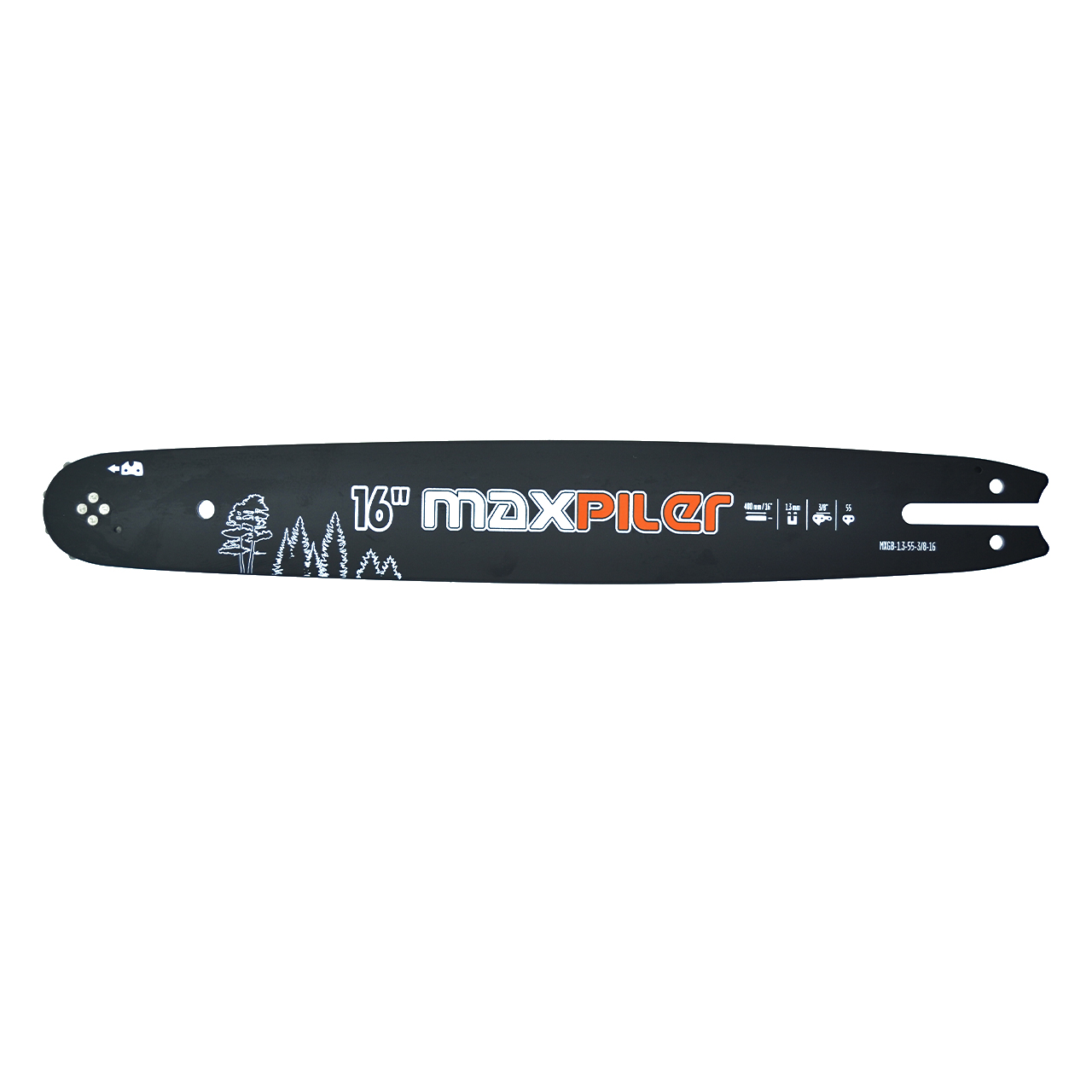 Шина бензопилы MXGB  3/8"- 1.3mm - 55 зв. - 16" (40см), MAXPILER