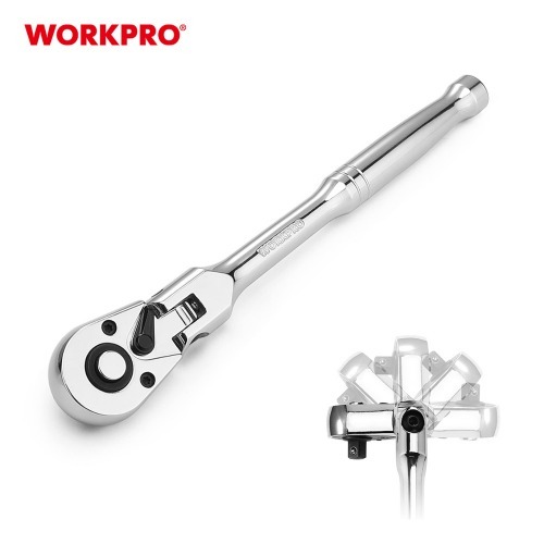 Трещотка 1/2 удлинённая с поворотной головкой, WORKPRO