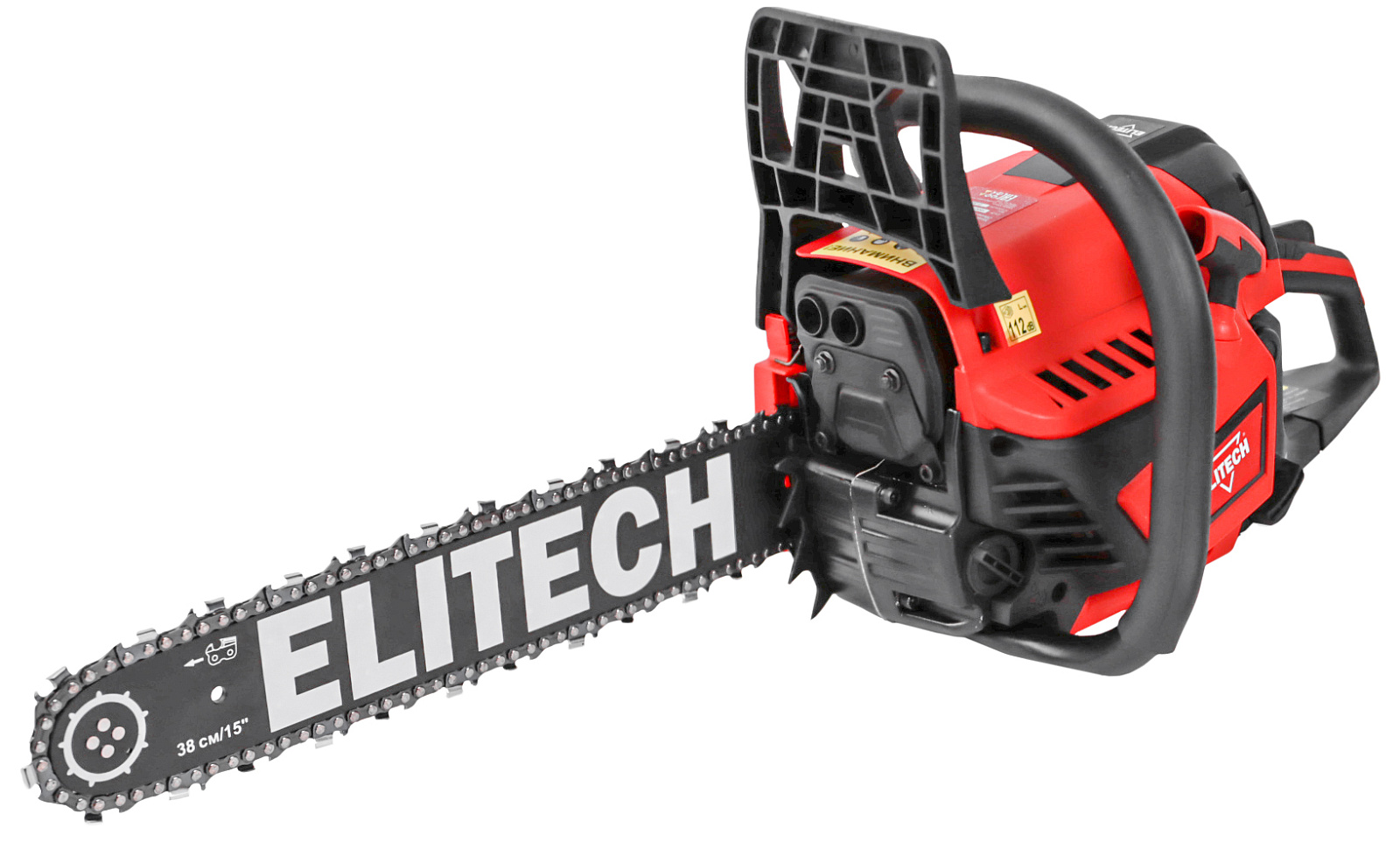 Бензопила ELITECH ПБ 4523C (1.75кВт\2.4л.с.,шина38см,64 зв,шаг-0.325",паз-1.3мм)