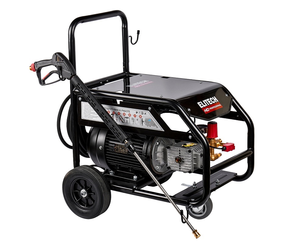 Мойка высокого давления ELITECH HD HPW 7500-3(7500Вт,300бар,2л/мин,111кг,самовсас,аксессуары,колеса)