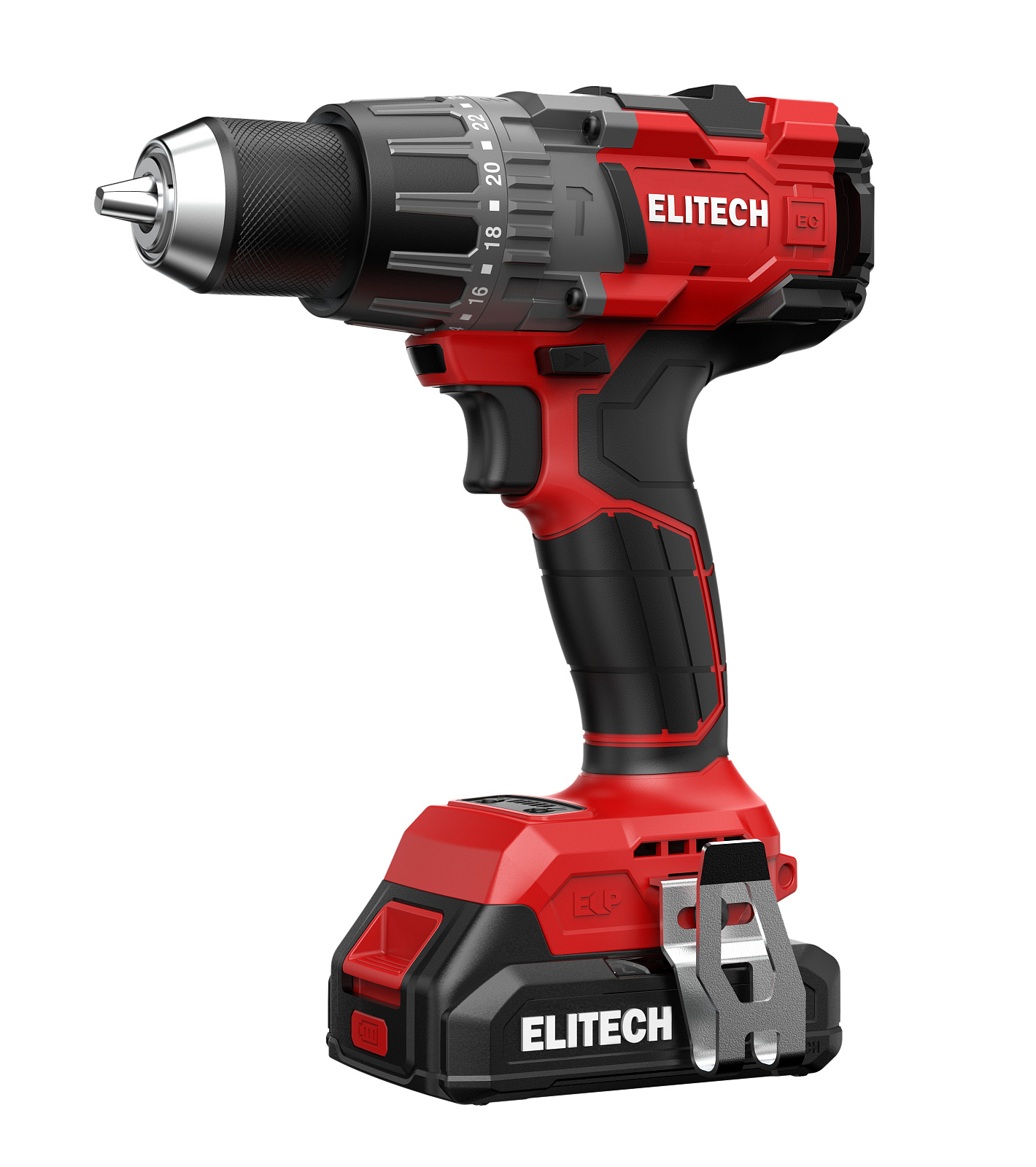 Дрель акк удар ELITECH ДА 21УБЛ2 (б/щет,20В,2х2.0Ач,ELP,БЗП-13мм,0-500/2100об/мин,120Нм,1.3кг,чем) 