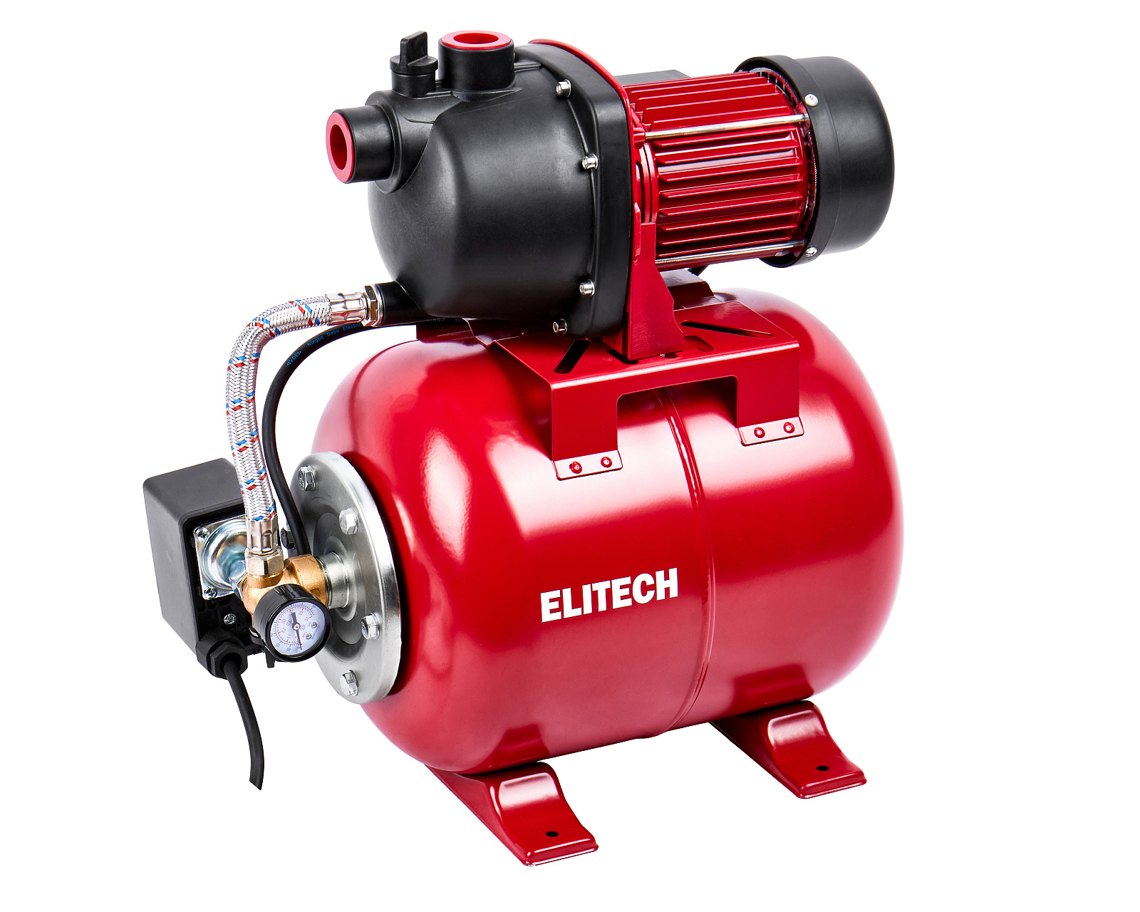 Станция насосная ELITECH САВ 1000-24П (1000Вт,3200л/ч,напор44м,4.4бар,глубина-8м,24л)