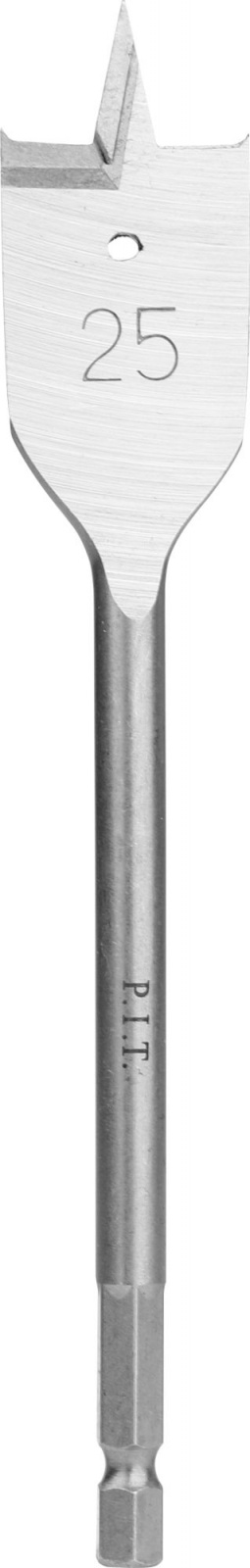 Сверло перовое по дереву 25 х 152 мм, HEX 1/4", P.I.T (1/25)