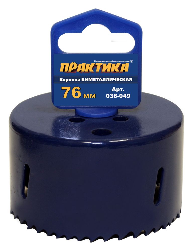 Коронка биметаллическая  76 мм, ПРАКТИКА