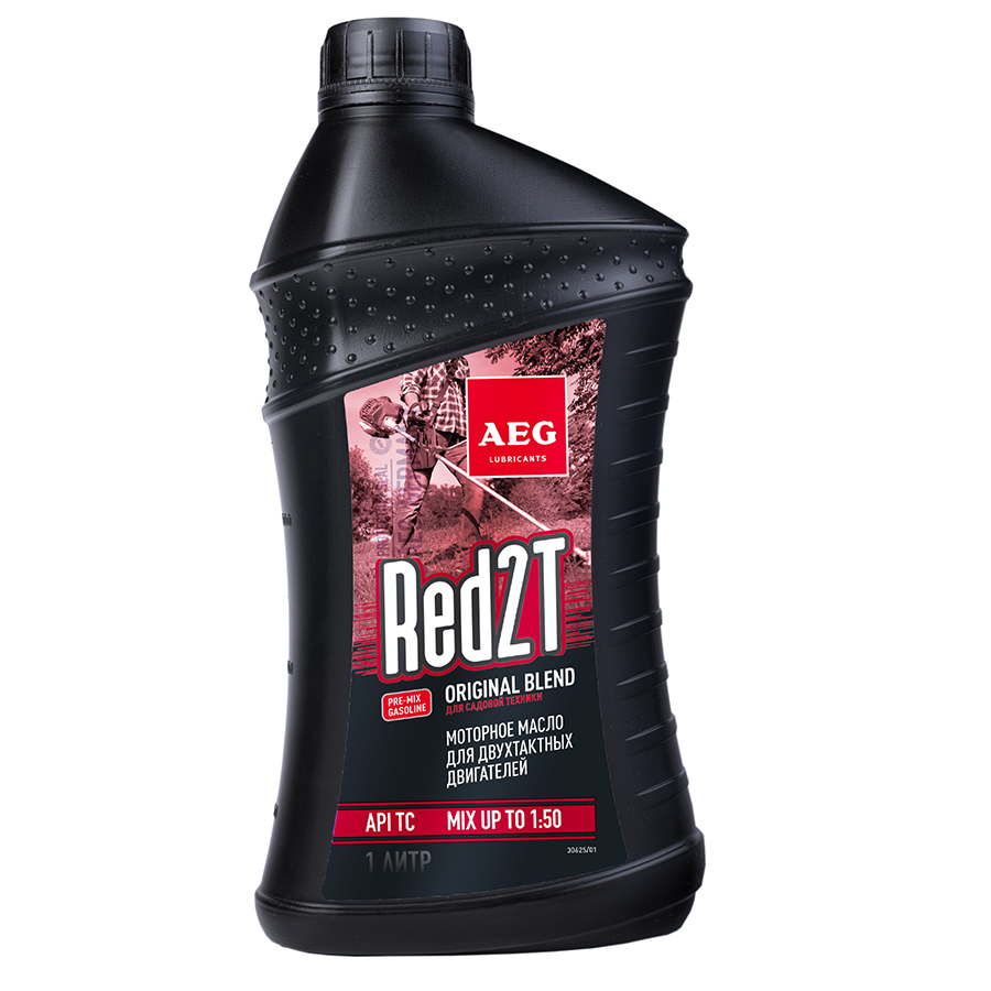 Масло 2Т минеральное API TC RED, 1л, AEG (10)_ЧЗ