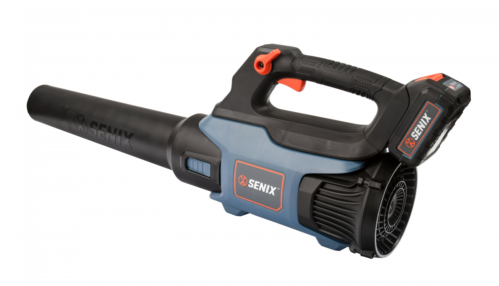 Воздуходувка акк X2 SENIX  BLAX2-M1-EU SET (20В, б/щет, 45 м/с, 1акк 4Ач, ЗУ)