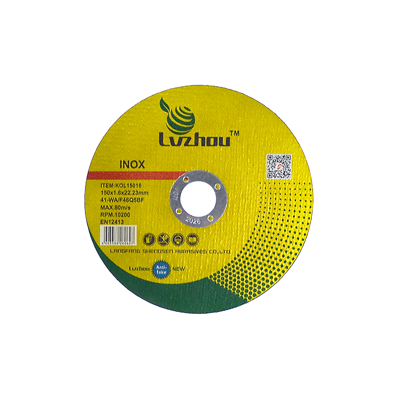 Круг отрезной абразивный по металлу 150 х 1.6 х 22мм, Lvzhou (10/50/200)