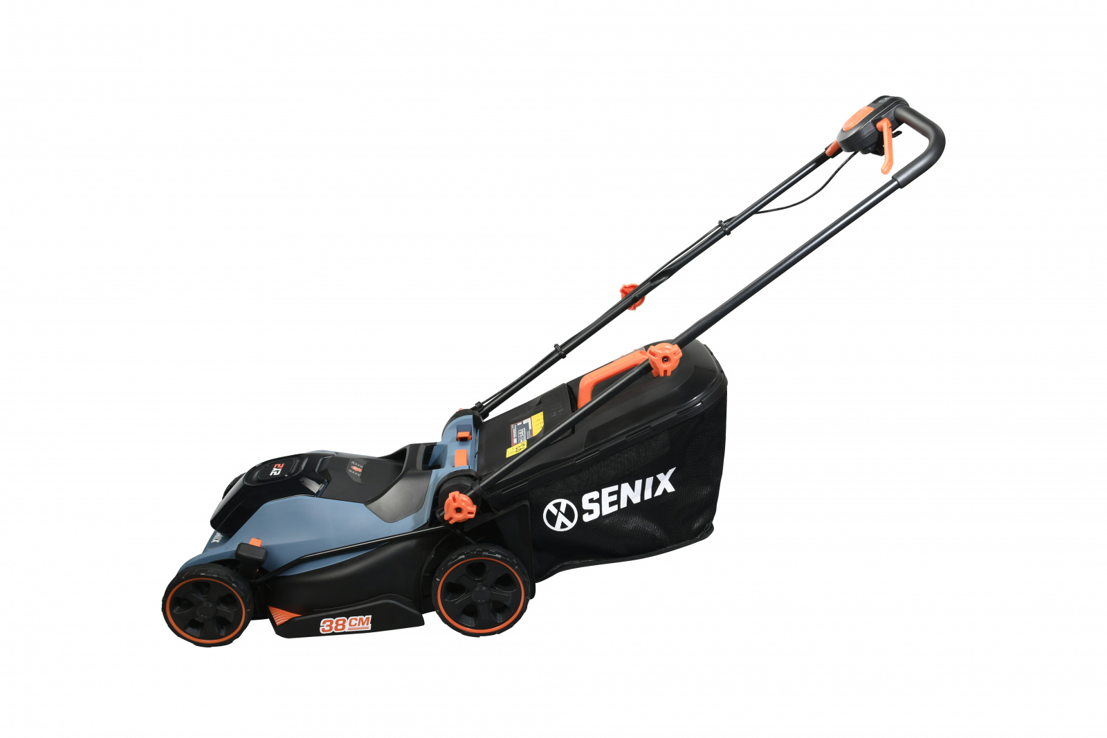 Газонокосилка акк X2 SENIX  LPPX2-M1-EU (2*20В, 38 см, 25-75мм,2 акк 4Ач, двухпортовое ЗУ)