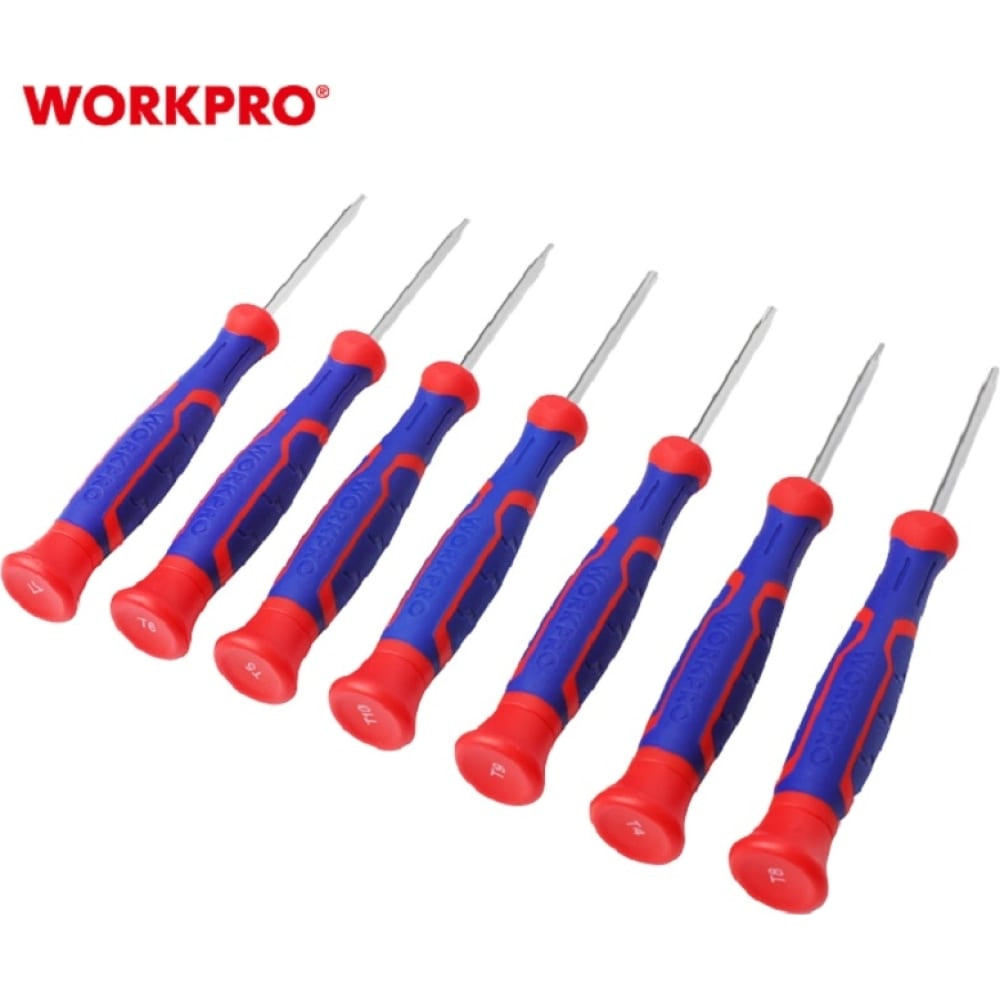 Набор прецизионных отверток 7шт. CR-V TORX, WORKPRO