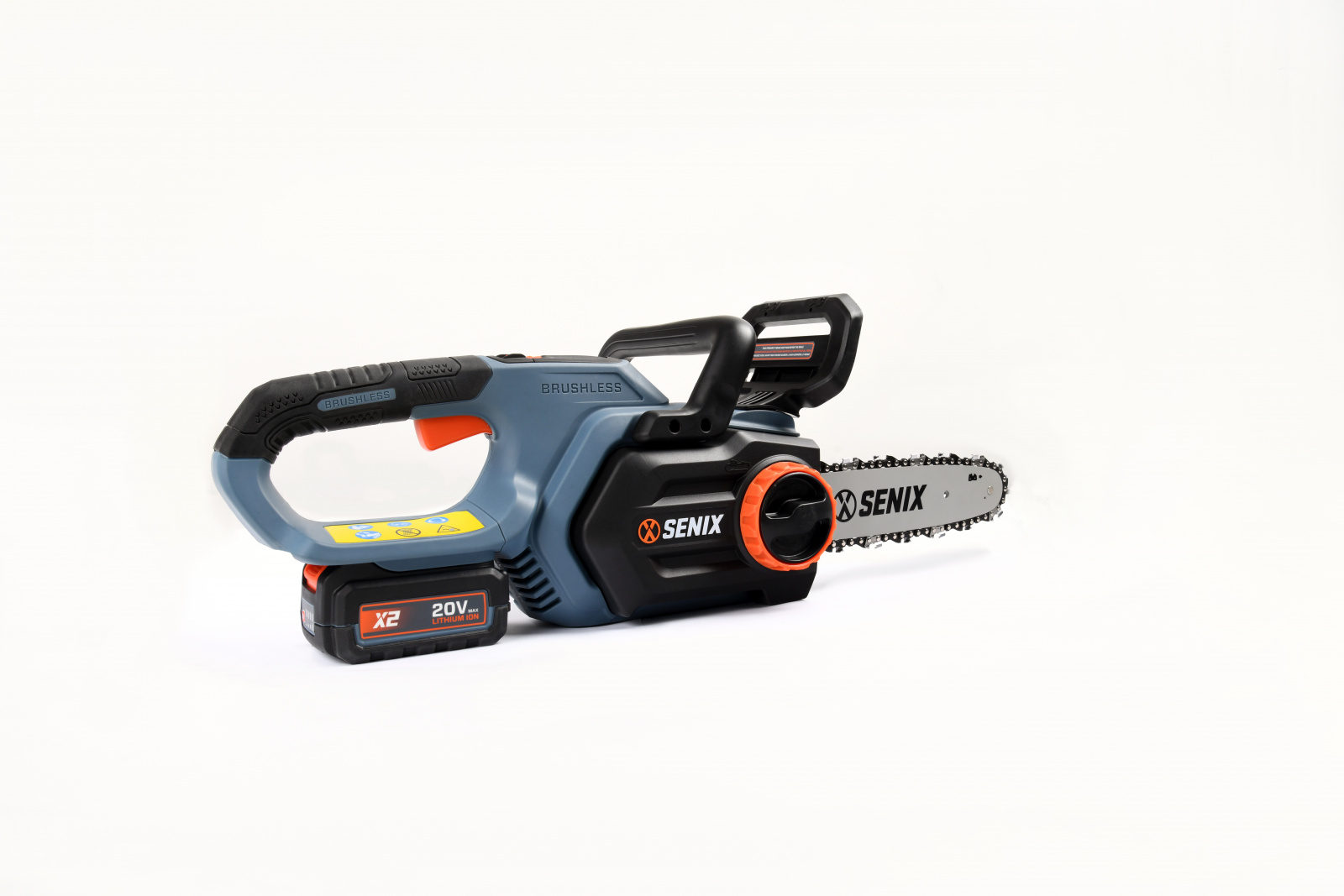 Пила цепная акк X2 SENIX CSX2-M1-EU (Solo, 20В, б/щет, шина 25см, 6000 об/мин,11м/с)