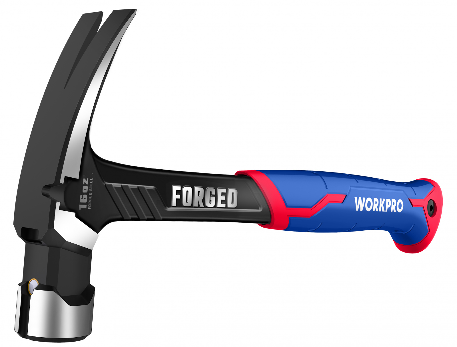 Молоток-гвоздодер цельнокованый 450г, WORKPRO (1/4)