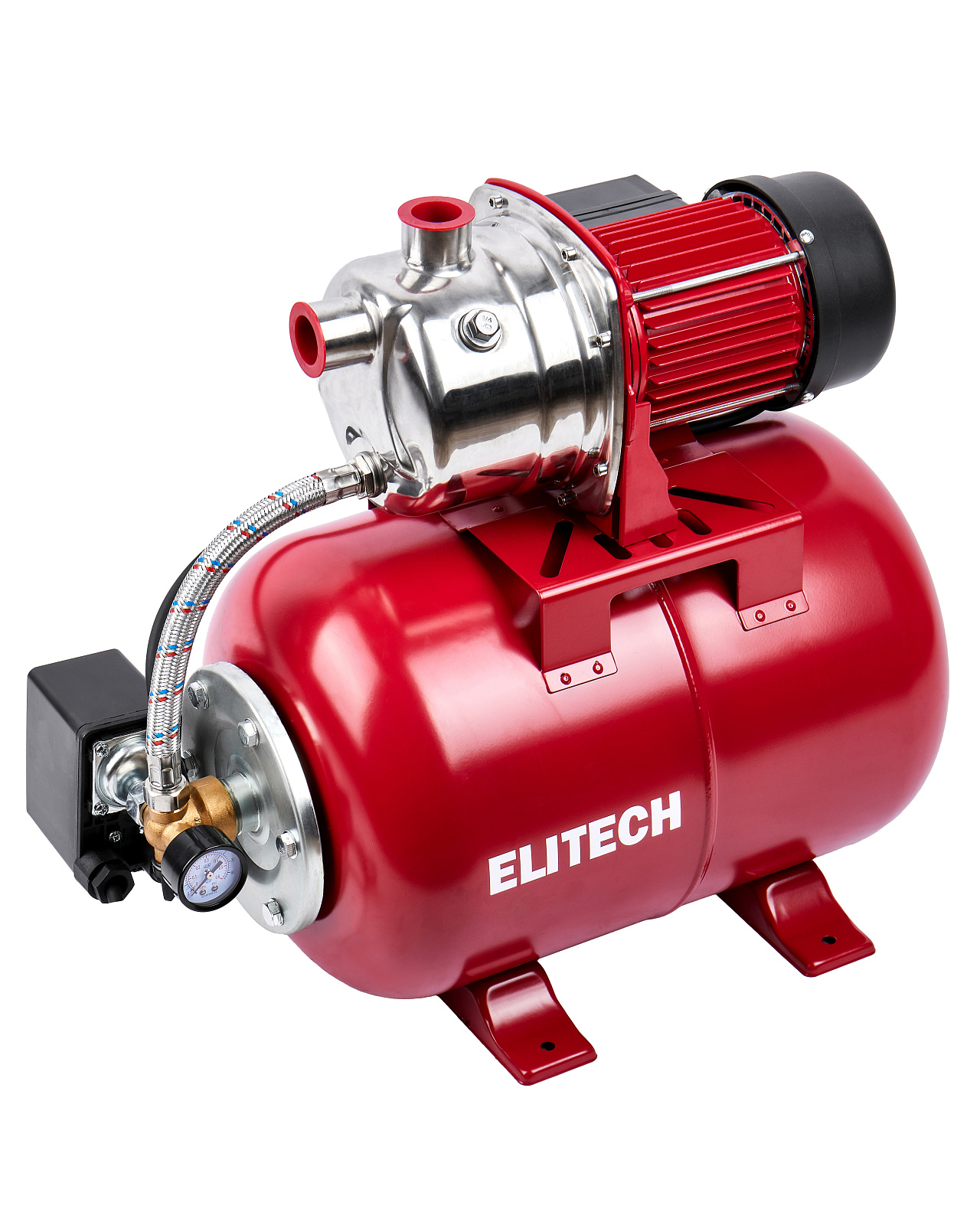 Станция насосная ELITECH САВ 1000-24Н (1000Вт,3200л/ч,напор44м,4.4бар,глубина-8м,24л)