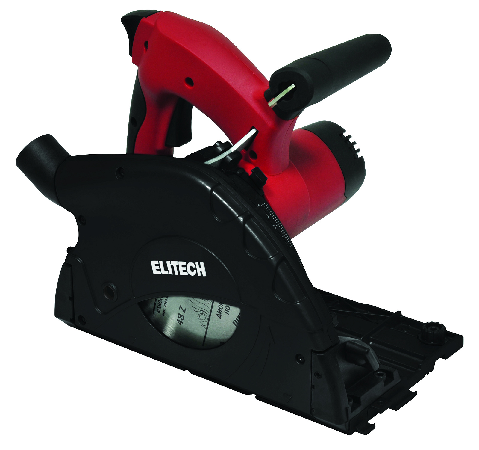 Пила дисковая погружн ELITECH ПД 1255П (1200Вт,5500об/мин,диск-ф160х20мм,рез-55мм,4.8кг,кор,,шина)