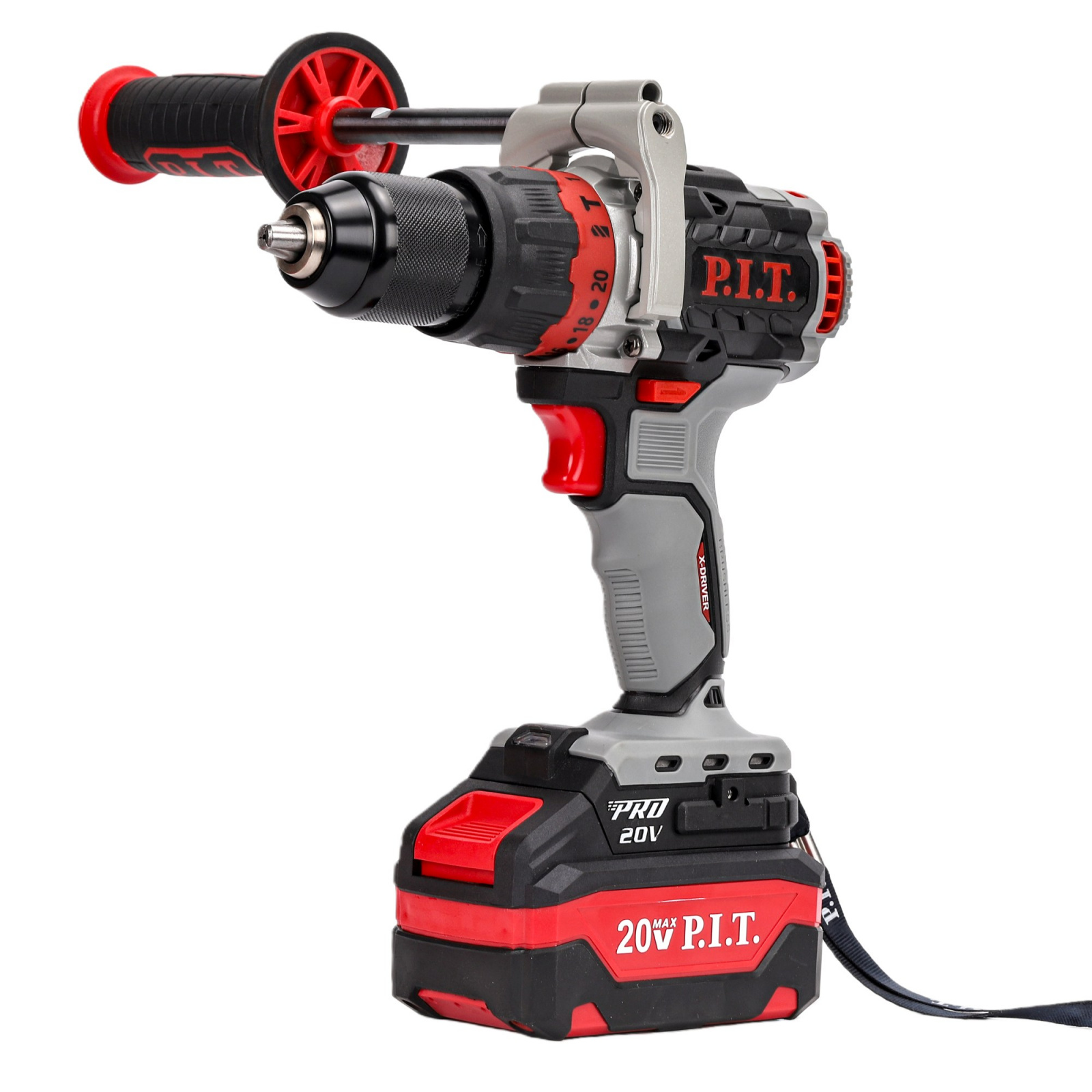 Дрель акк удар б/щет P.I.T PSB20H-13C (20В, 2х4.0Ач, ЗУ, 110Нм, 25 бит, кейс)