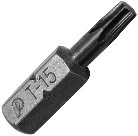Бита Torx 15 х 25, сталь CrV-S2, серия "Профи", уп.2шт, ПРАКТИКА