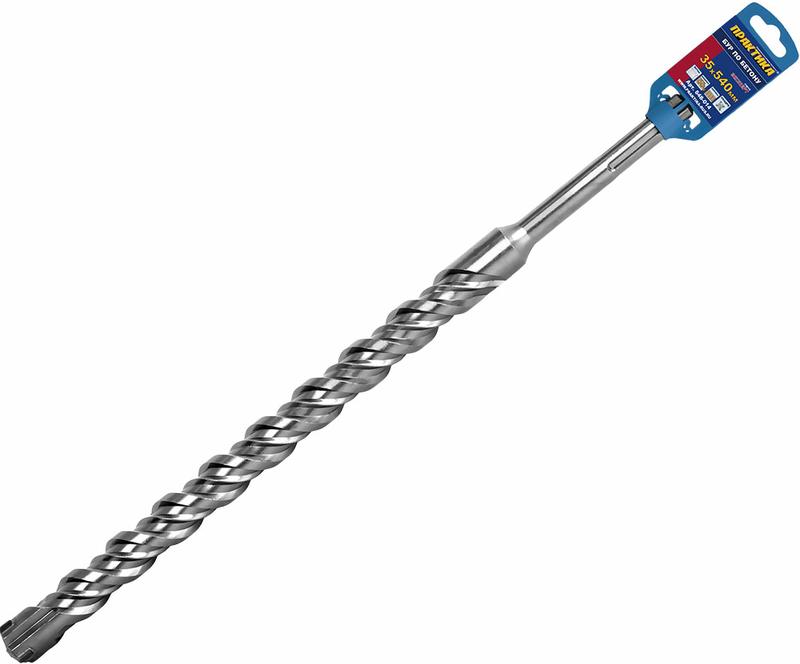 Бур по бетону SDS-MAX 35 х 540мм, квадро, серия эксперт, Практика