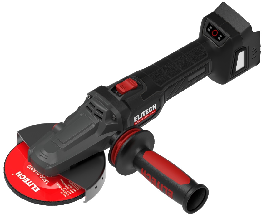 УШМ акк удлин ELITECH HD CAG 2012DSL (20В,ELP,125мм,3500/5500/7500/9500об/мин,рег.об,1.8кг,2х4Ач)