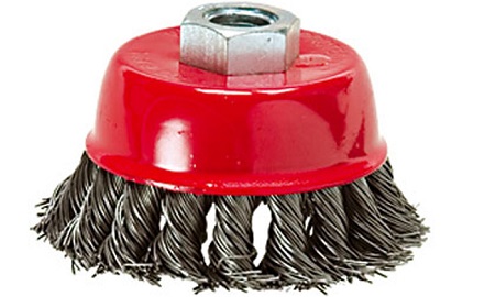 Кордщетка для УШМ чашеобразная витая,  75мм, М14, VERTEX. 12200-075