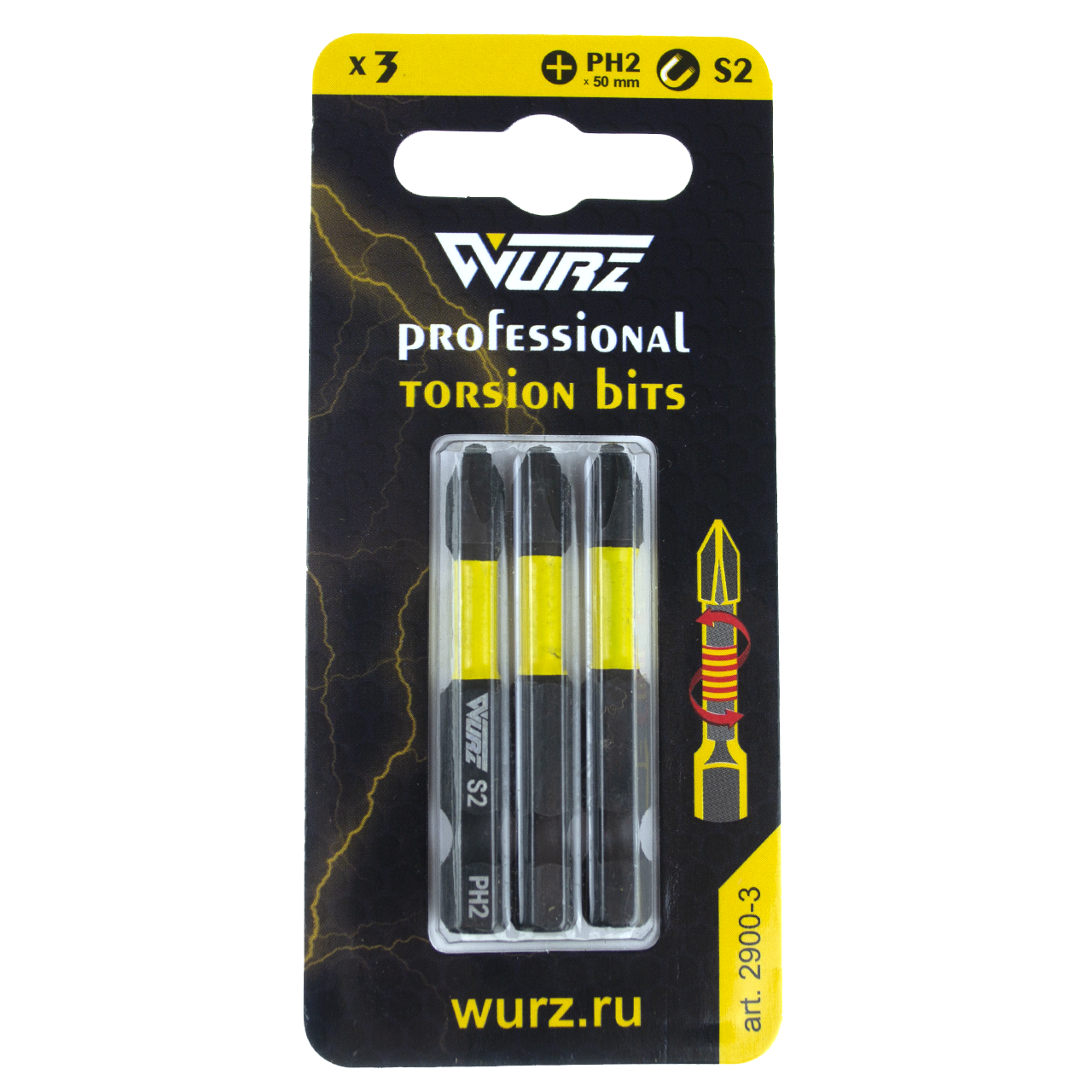 Бита PH2 x 50 Torsion, Wurz  (3/150)