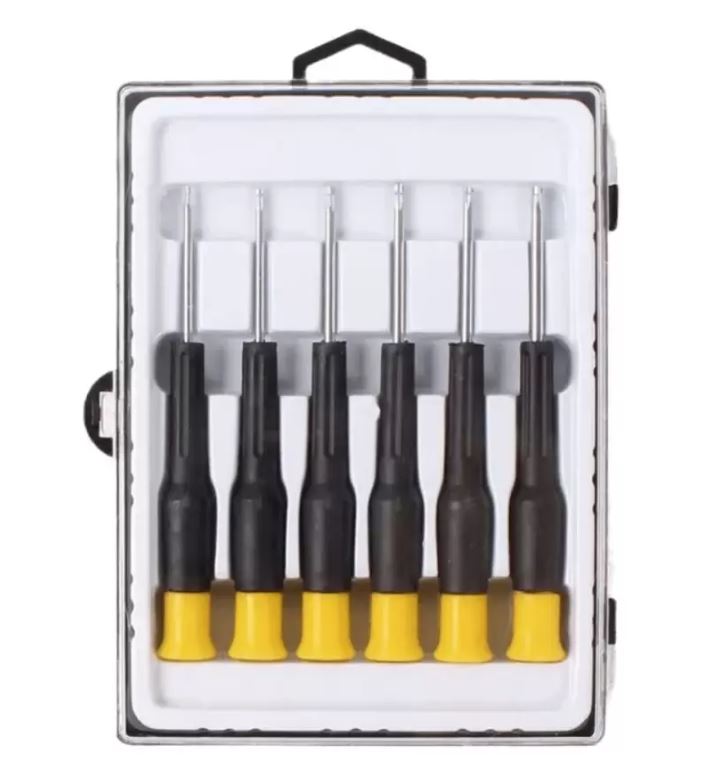 Отвертки, набор 6шт, Torx Т6,Т7,Т8,Т9,Т10,Т15, серия для точной механики, Практик