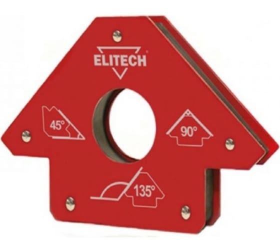 Угольник магнитный, усилие(max)=35кг,углы=45/90/135,блистер, ELITECH (0606.017700)