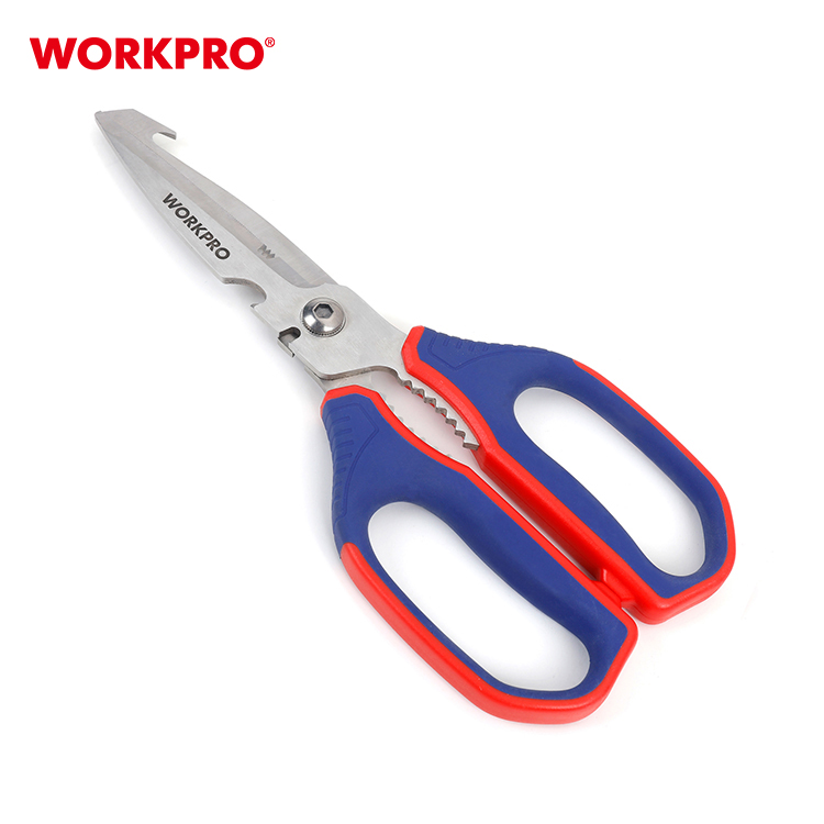 Ножницы кухонные многофункциональные 250мм, нерж., WORKPRO (1/8)