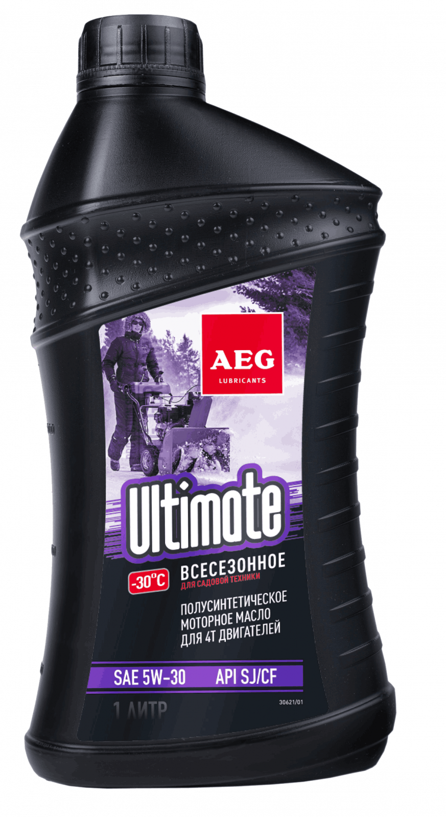 Масло 4Т полусинтетическое Ultimate SAE 5W30 API SJ/CF, 1л, крышка-лейка, AEG (10)_ЧЗ