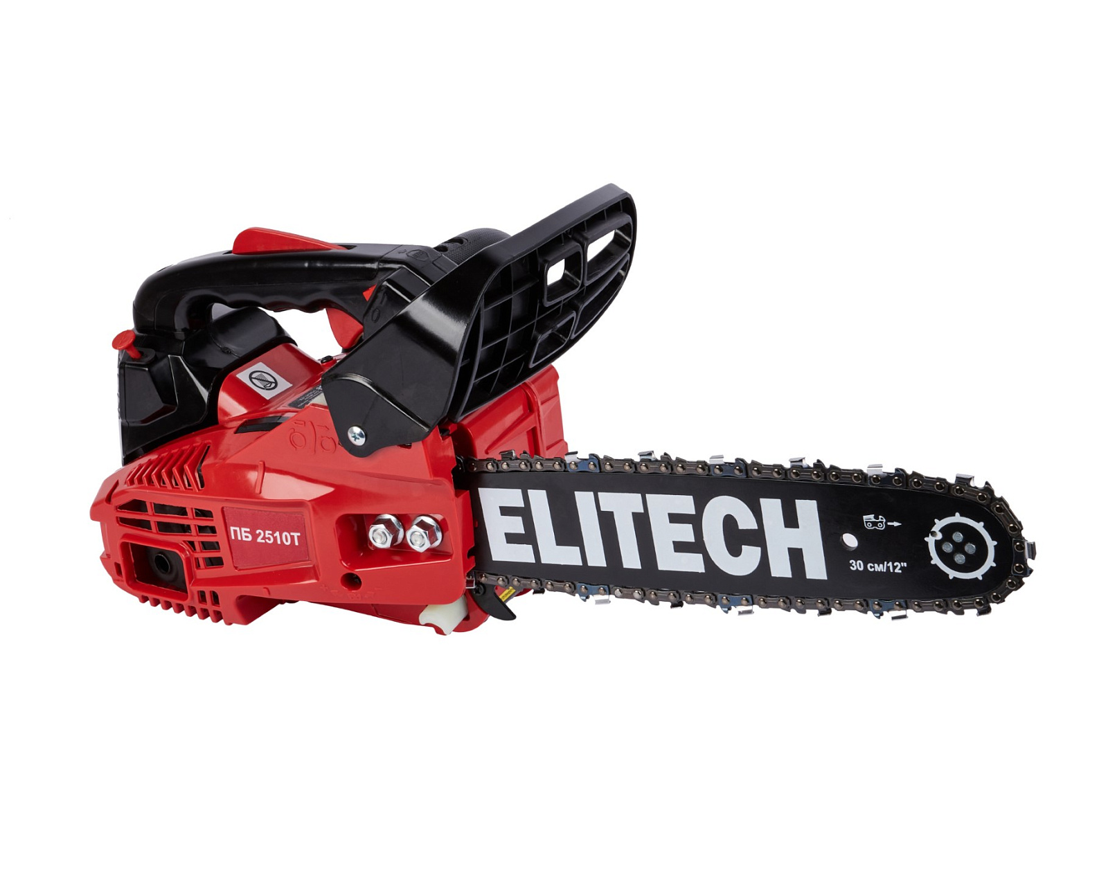 Бензопила ELITECH ПБ 2510Т (0.75кВт\1.0л.с.,шина-30см, 44зв,шаг-3/8",паз-1.3мм)