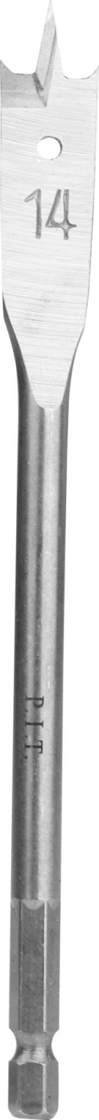 Сверло перовое по дереву 14 х 152 мм, HEX 1/4", P.I.T (1/50)