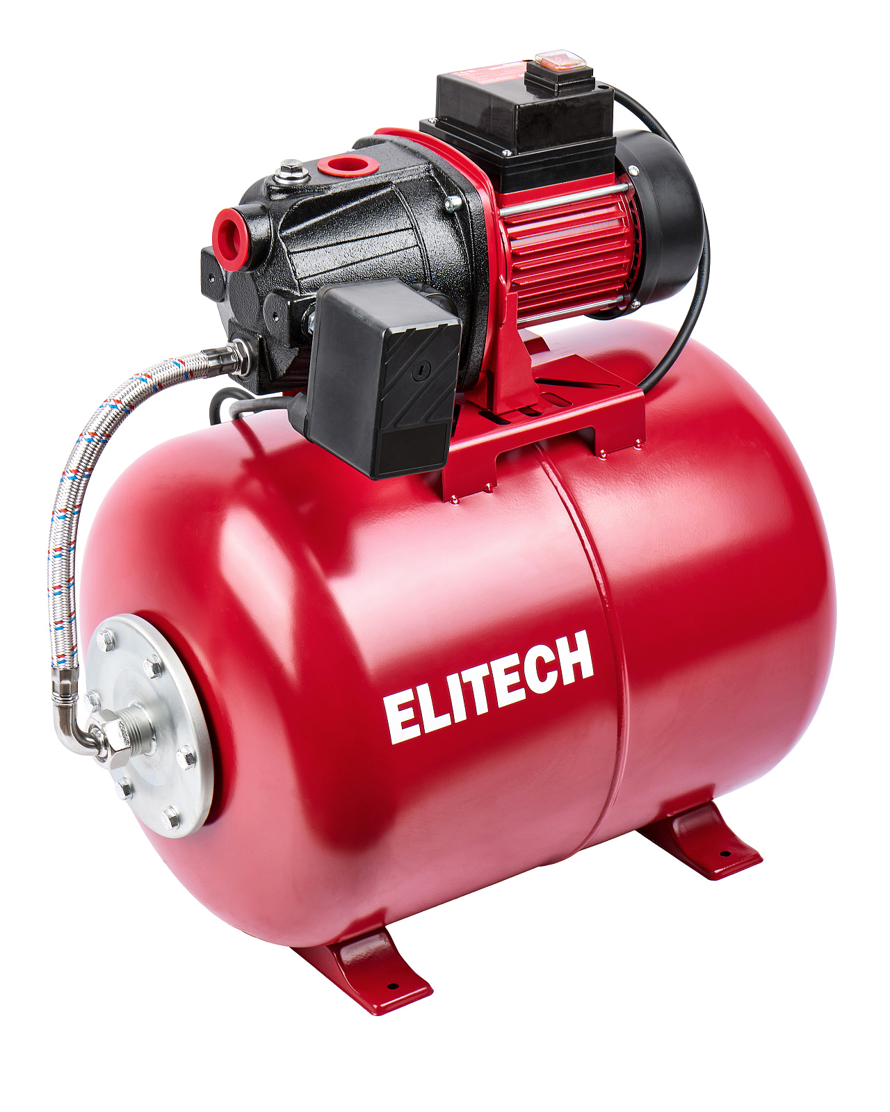 Станция насосная ELITECH САВ 1200-50Ч (1200Вт,58л/м,Н=46м,Гл=8м,4.4бар,ч/вод,чугун/мет.гидроакк.50л,