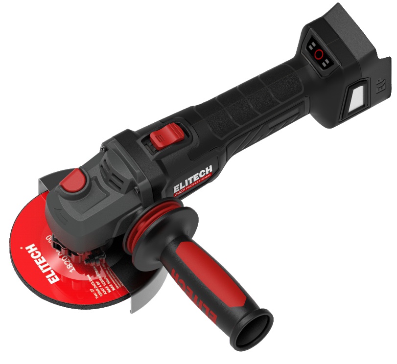 УШМ акк ELITECH HD CAG 2012BL (20В,ELP,125мм,3500/5500/7500/9500об/мин,рег.об,2х4,0Ач,1.9кг,кейс)