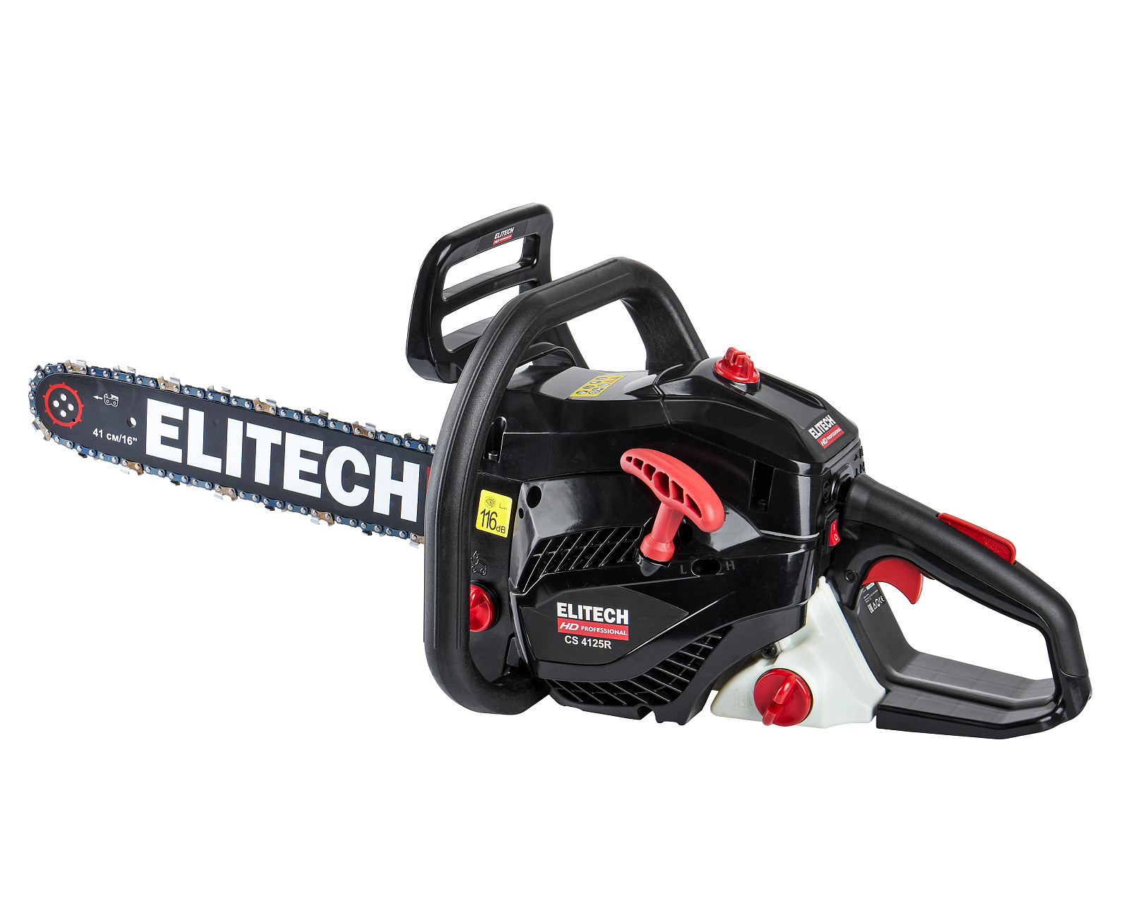 Бензопила ELITECH HD CS 4125R (40.2см3,1.85кВт/2.5л.с.,шина41см,3200-12500об/мин,шаг-3/8",паз-1.3мм)