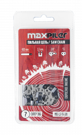 Цепь пильная 3/8" - 1.3мм - 55 зв. MXS (синий зуб) Maxpiler