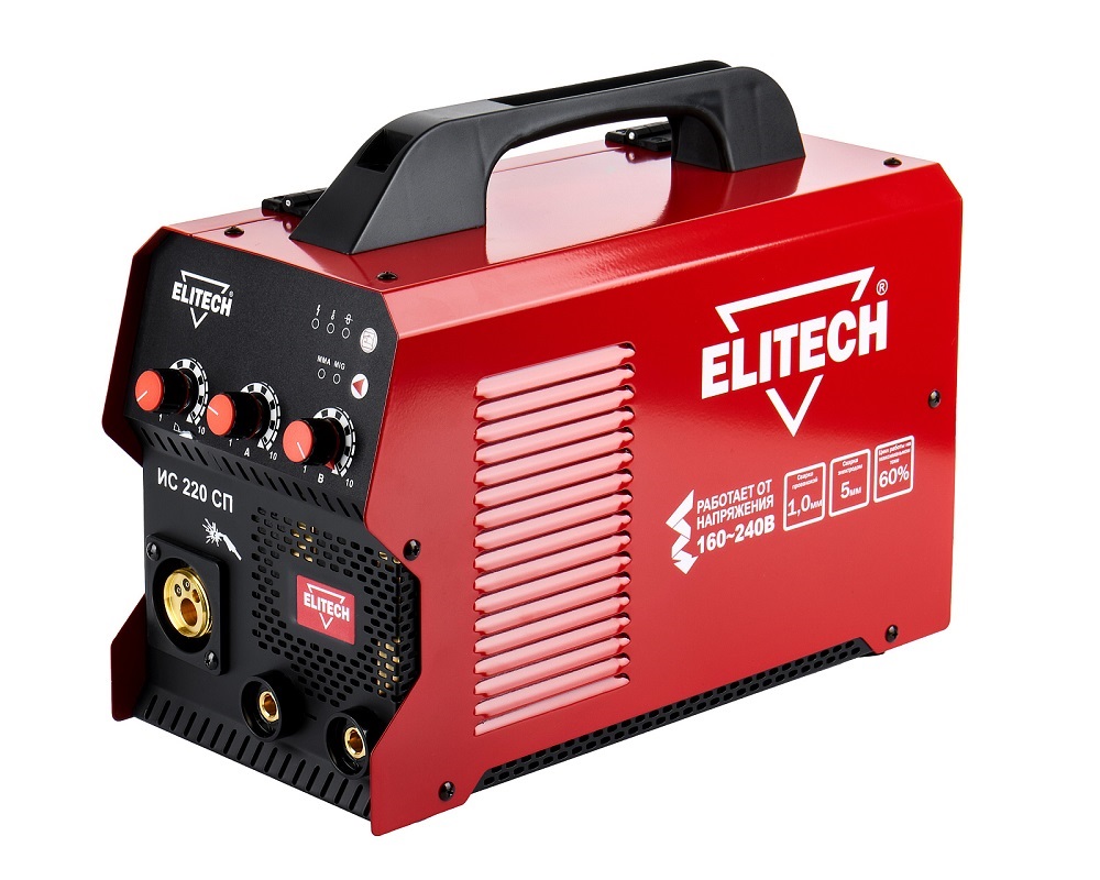 Сварочный инвертор ELITECH ДМ ИС 220СП (MIG/MAG,220В,6.9кВт,30-220A(MIG),20-220А(MMA),ПВ=220А/60%)