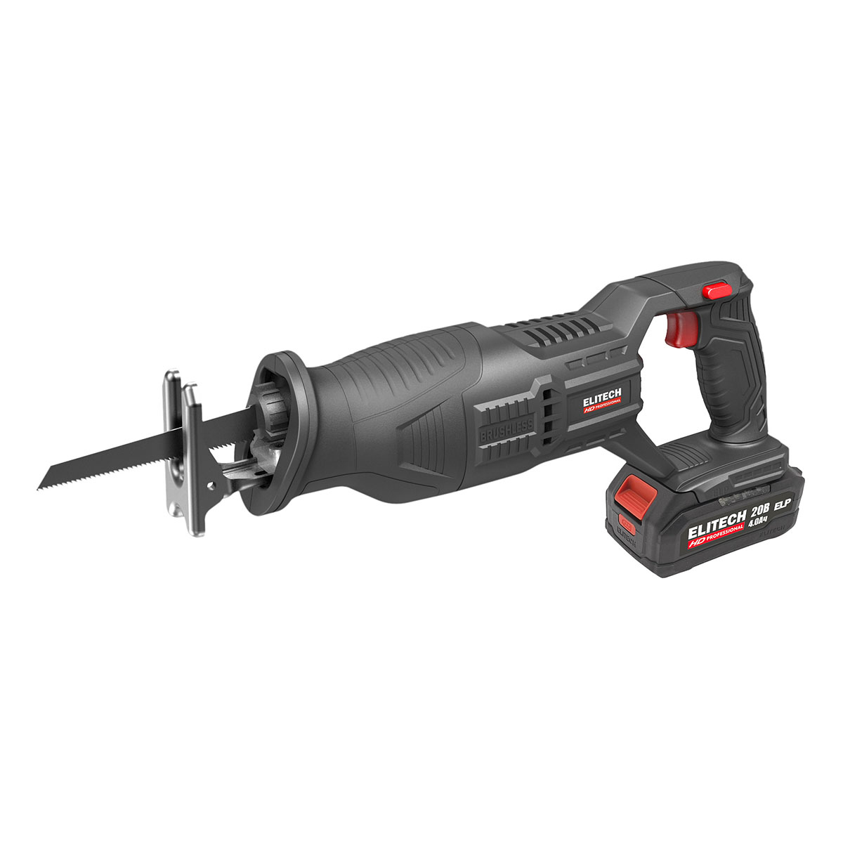 Пила сабельная акк ELITECH HD SSC 2028BL (б/щет,20В,1х4.0Ач,ELP,0-2800об/мин,ход-25.4мм,рез-115мм)
