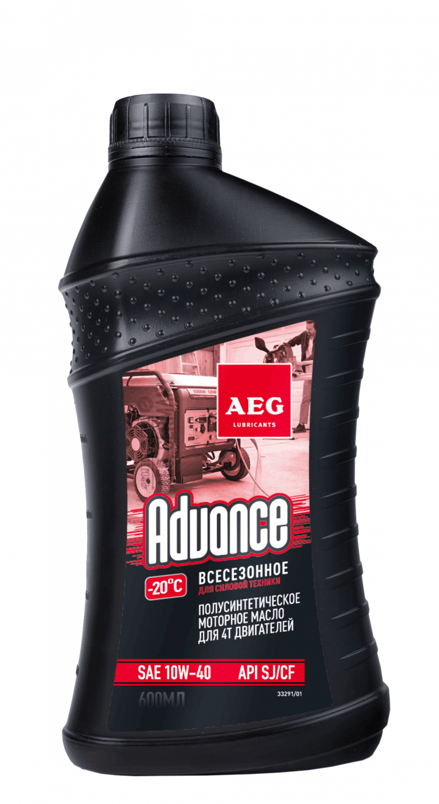 Масло 4Т полусинтетическое Advance SAE 10W40 API SJCF, 0,6л, крышка-лейка, AEG (20)_ЧЗ
