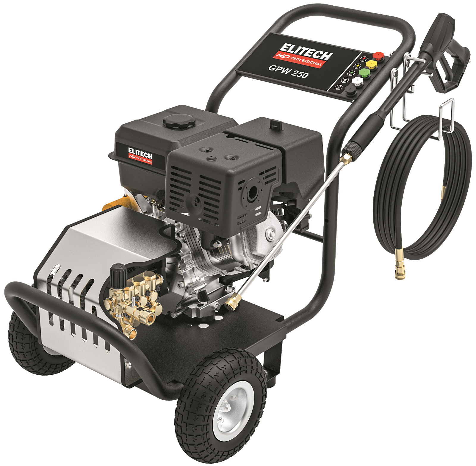 Мойка высокого давления ELITECH HD GPW 250 (15лс,248бар,1080л/ч,самовс.,5насадок,шл-10м,60кг)