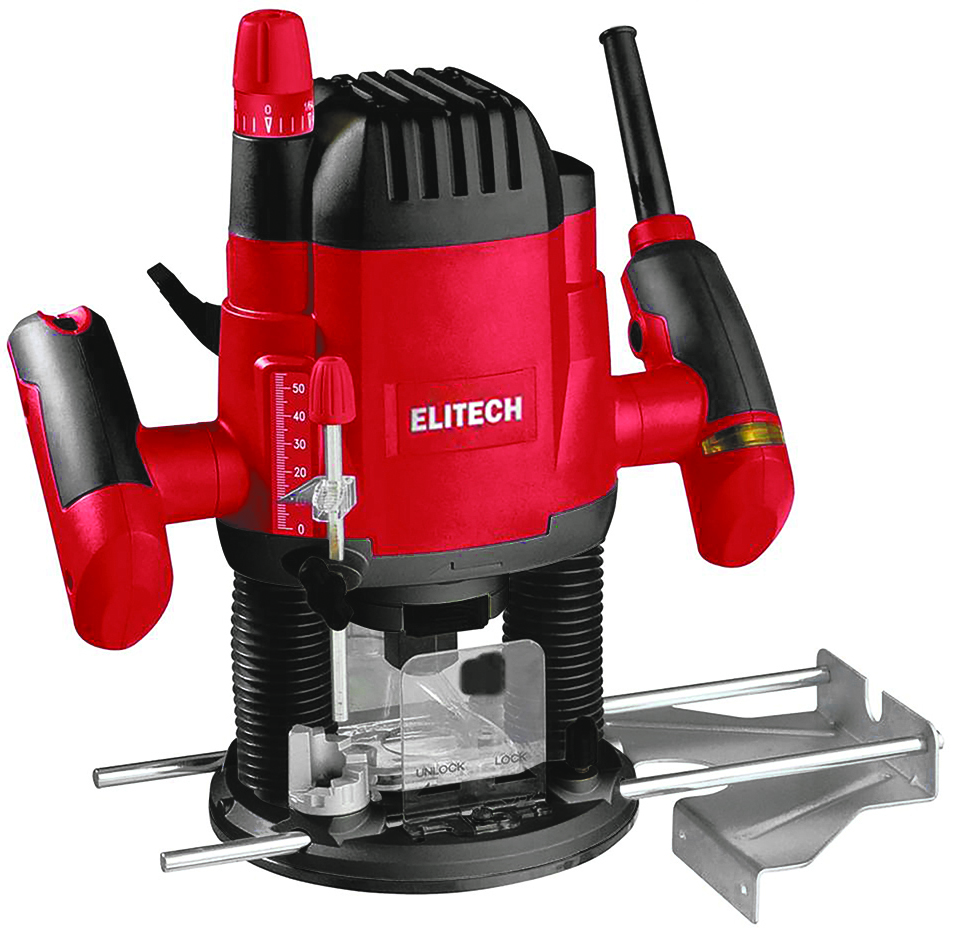 Фрезер ELITECH Ф 1800Э (1800Вт,11000-25000об/мин,ход-55мм,цанга-8/12мм,4.3кг,кор,пл пуск,электр.стаб