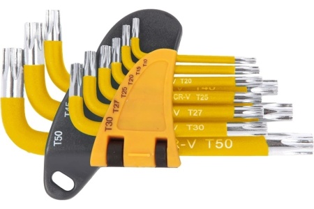 Ключ Torx,(шестигранный), набор 9шт в держателе WORKPRO