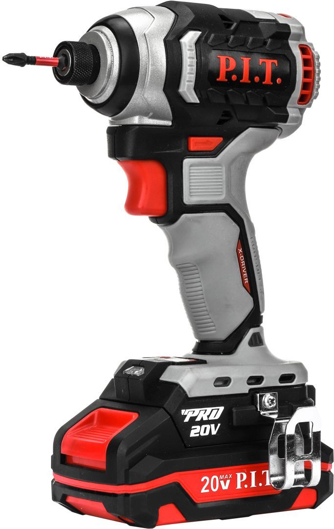 Винтоверт акк P.I.T PSD20H-170A/2 (б/щёт,20В, 2х2Ач, 170Нм, 3скор, 3500уд/мин, HEX 1/4") (1/3)