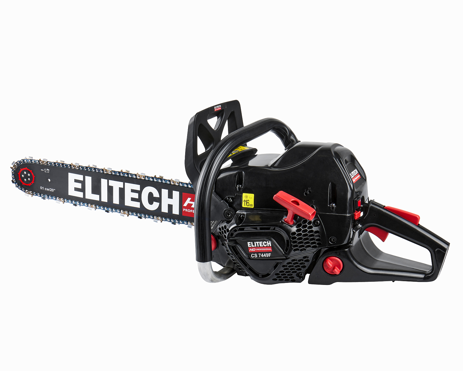 Бензопила ELITECH HD CS 7449F (3.6кВт/4.9л.с.,шина51см,72зв,шаг-3/8",паз-1.5мм)